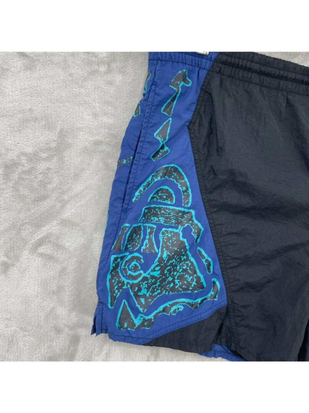 Vintage Nike 90s Nylon Swim Shorts Geometric Aztec Abstract Trunks
